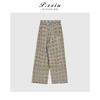 03-4潘依绣丁丁宠粉潘依绣【自在生活】松弛慵懒风100棉格纹休闲裤 D6264 商品缩略图2