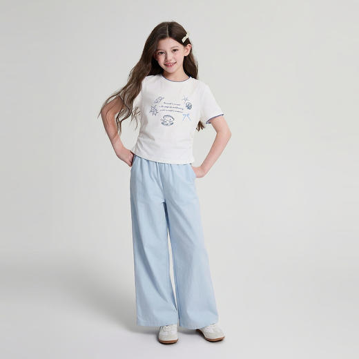 笛莎Deesha 2026年夏季新款中童女童套头+裤套装套装 商品图2