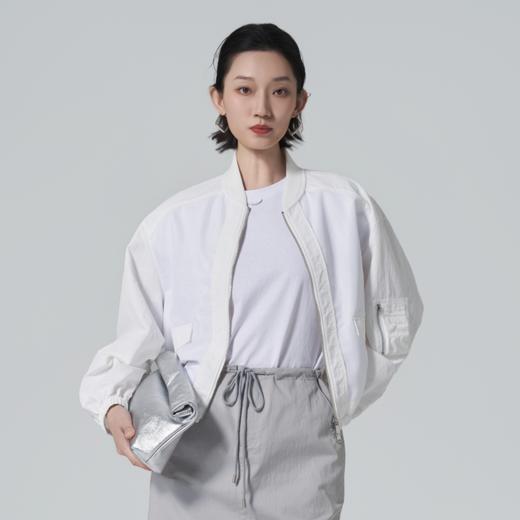 【商场同款】CNJ6415  “ 白色棒球服外套 ” 锦纶材质 好打理的轻薄小外套 商品图0