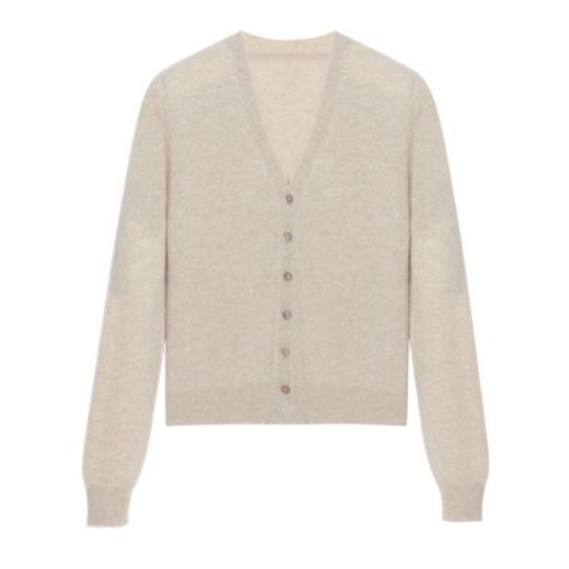 ESPRESSO松密度鸡心领套衫羊绒衫 精选高品质羊绒材质，触感柔软细腻，轻盈贴肤，带来极致穿着体验。设计简约自然，适合日常搭配，展现温柔气质。CWF101084E 商品图2