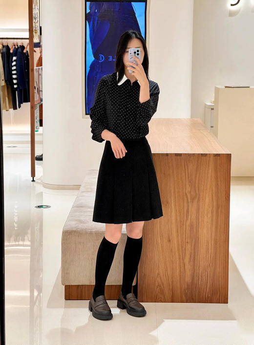 【高品质私服】【IC防缩毛条弹力斜纹花呢半身裙】手感丰厚有弹性，呢面温暖柔软，舒适有型G1227-CC【无标出货 介意慎拍】 商品图4