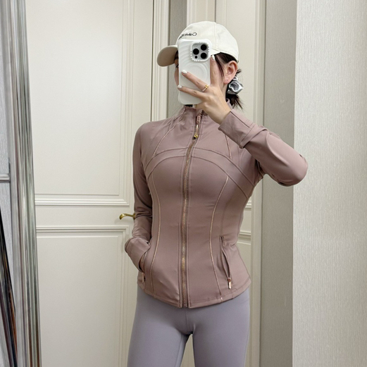 lu Define金线款收腰显瘦运动夹克外套032007