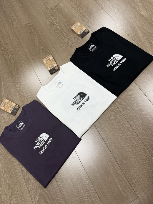 韩单正品 TNF北面胸前胶标1966印花短袖，颜色：黑色 白色 紫色
尺码：S M L XL XXL 商品图7