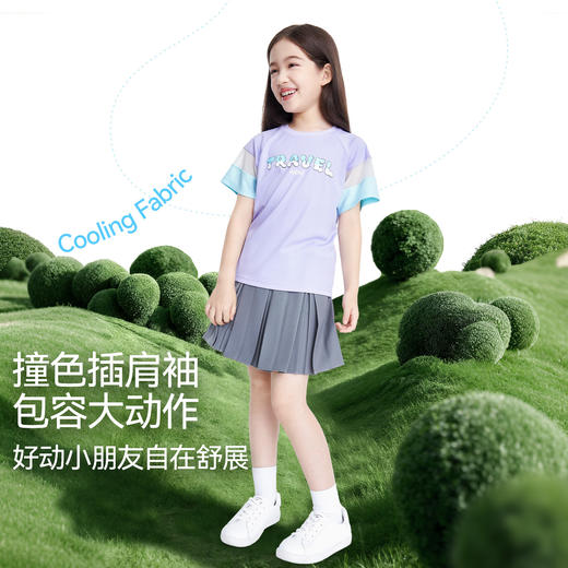 女童圆领短袖针织衫夏季新款安奈儿童装EG621706 商品图2