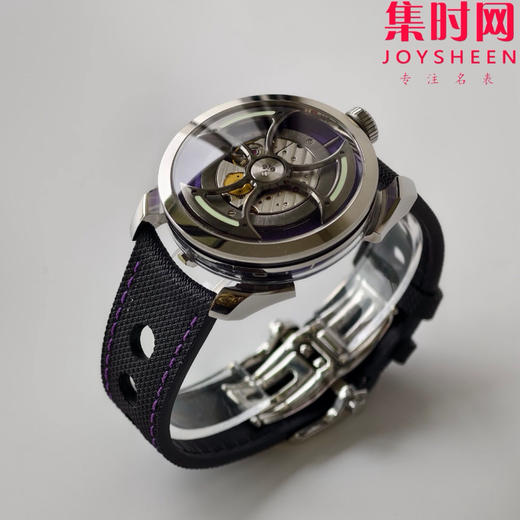 K1新款MB&F MAD1S系列 战斧摆陀 紫 / 蓝——侧向读时 + 大摆陀“暴走旋转”的现象级机械玩具 男士腕表 表径42mm 商品图1