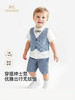 英氏儿童套装男童夏季假两件短袖短裤防蚊小绅士衣服YRABJ2S012A 商品缩略图0