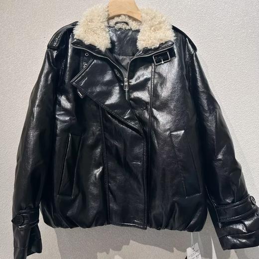 PNC百搭羊羔毛翻领羽绒皮衣51206冬季068864000455 商品图0