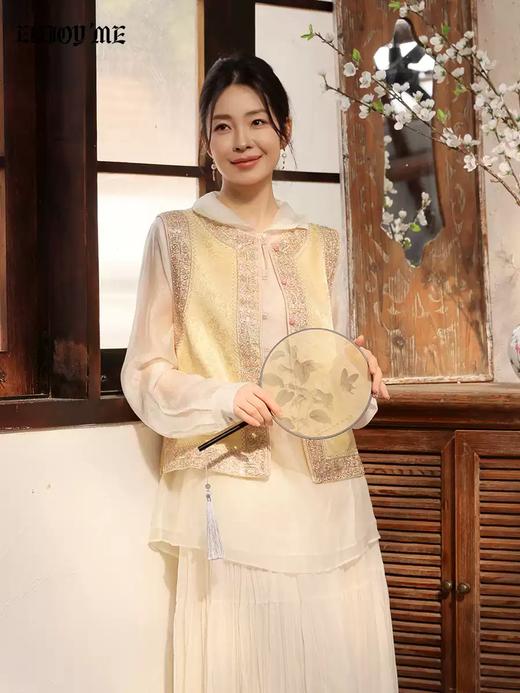 【门店同款】ENJOY春季“画中行”春雾纱中式上衣 169543836 商品图1