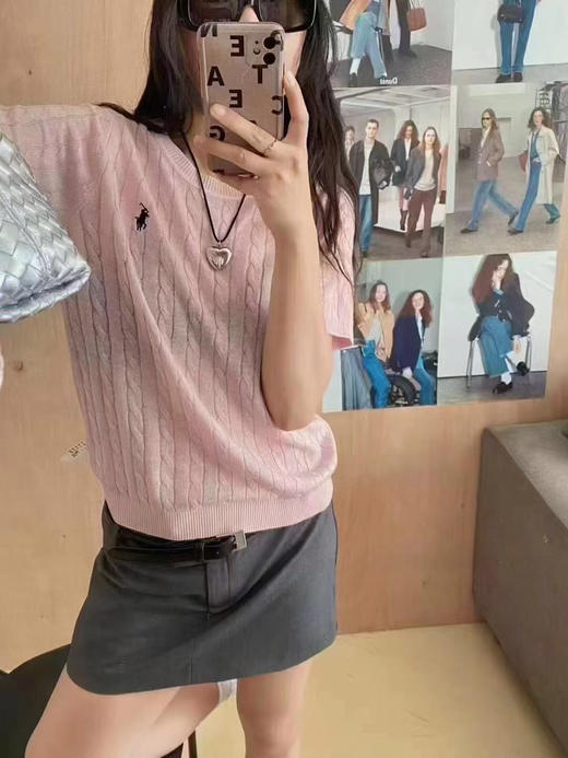 DYJ20261036，小马标绞花短袖衫 商品图3