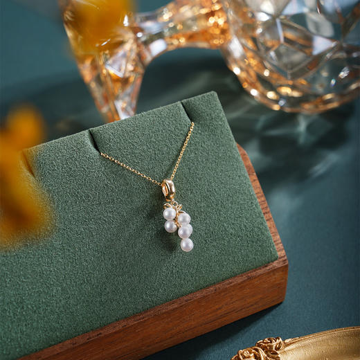 子佩集【萄你开心】银S925珍珠惜王妃套链【MLTL032】3mm珠镀金葡萄2601 商品图1