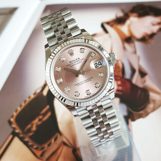 【95新】ROLEX 劳力士278274-0032天文台认证自动机械机芯日期显示31MM（女款）日志型系列蚝式钢/18K白金220326NJS09 商品图4