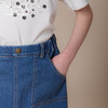 撞色绣花牛仔裙 商品缩略图2