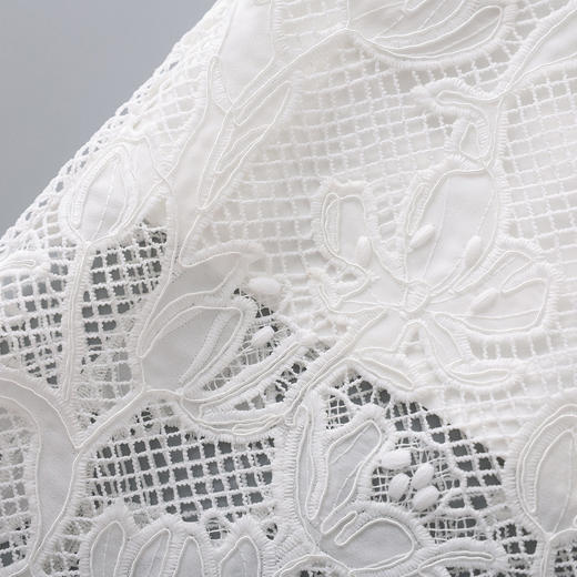 「高货wl」全新升级【铂金会员247/天猫329/差价82】(12302)洛诗琳法式优雅水溶花朵半身裙2026夏季气质通勤显瘦A字裙 商品图3