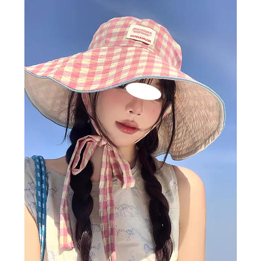 裁缝学苑AH137宽边系带防晒帽纸样渔夫帽子大帽檐遮阳样板图纸 商品图2