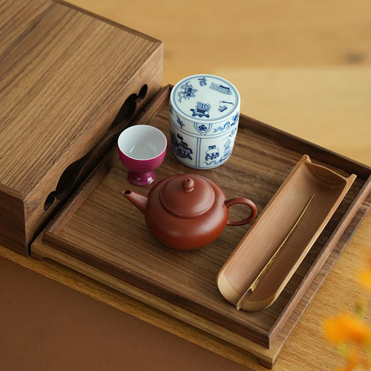 暄桐文房 暄和茶盒 收纳盒 茶盘 茶盒 木盒 商品图2