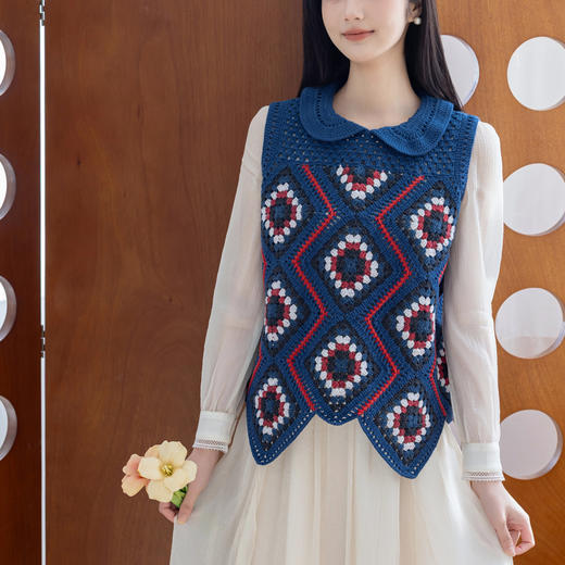 苏苏姐家星芒花菱手工DIY编织钩针4股棉毛线团衣服材料包 商品图2