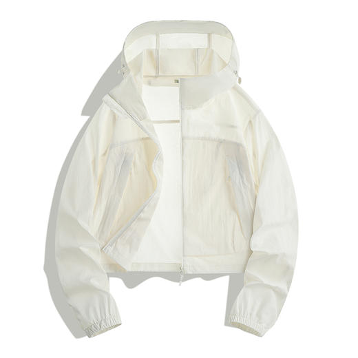 LUCKY DEER/幸运鹿山系女士短款连帽upf50+防晒衣96005 商品图0