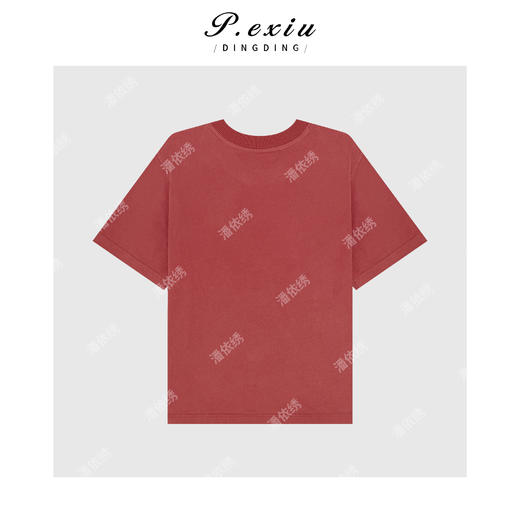 PanYiXiu/潘依绣100%棉美式松弛字母印花宽松圆领短袖T恤 H25105 商品图2