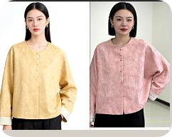 641021春上新 时尚短款国风外套 商品图2