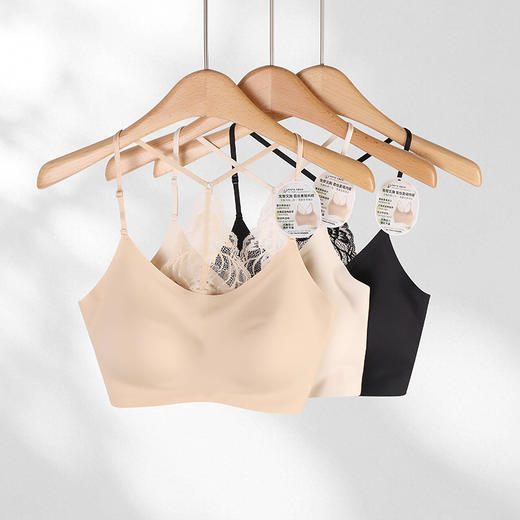 【焕新季】美奈川U领轻氧蕾丝无钢圈美背吊带DD5657 商品图0