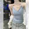 西遇蕾丝拼接交叉v领吊带背心女2026夏季新款纯欲风收腰显瘦上衣SS060241 商品缩略图2