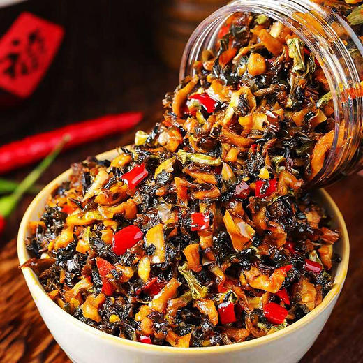 外婆菜下饭菜湖南特产开胃菜懒人菜速食湘西咸菜瓶装即食素菜酱菜 商品图1