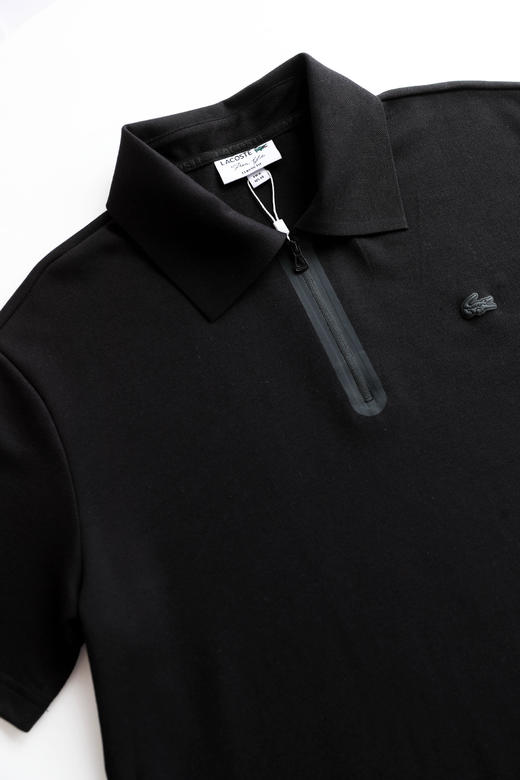 压胶拉链+小标刺绣，硬领设计下摆签名字母气质翻领polo衫E032466 商品图10