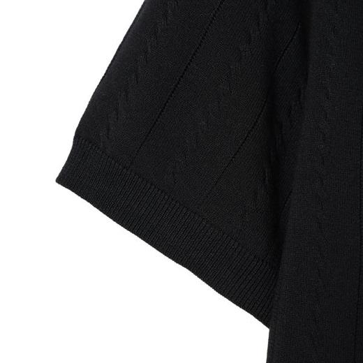 266010SDSA男装2026新款高贵轻奢老钱风纯色竖纹亨利领短袖T恤百搭上衣 商品图3