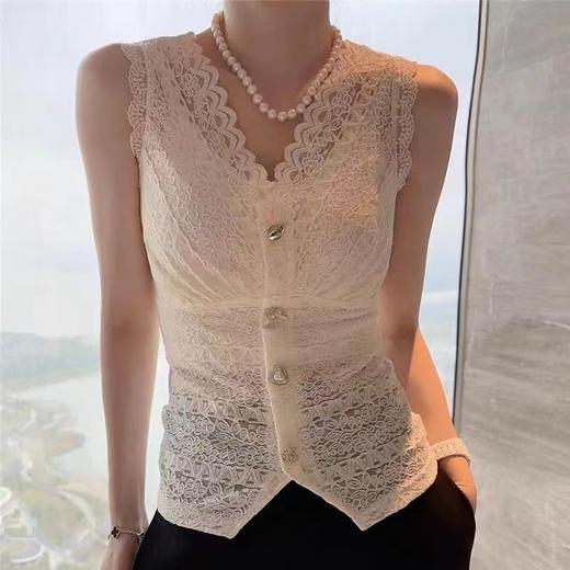 老板娘私物分享！Jin口弹力蕾丝性感打底小背心女 M2302 商品图0