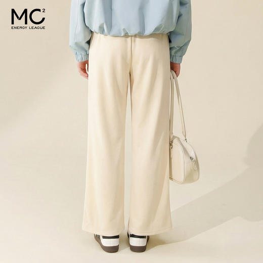 松紧高腰直筒宽松阔腿裤 商品图3