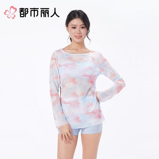 都市丽人泳衣印花网布泳衣女士分体泳衣LSC2M1 商品图1