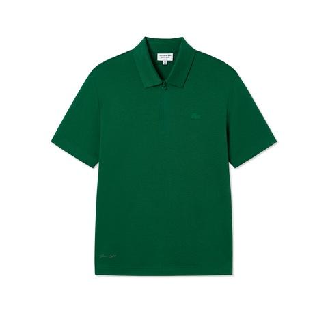 压胶拉链+小标刺绣，硬领设计下摆签名字母气质翻领polo衫E032466 商品图7