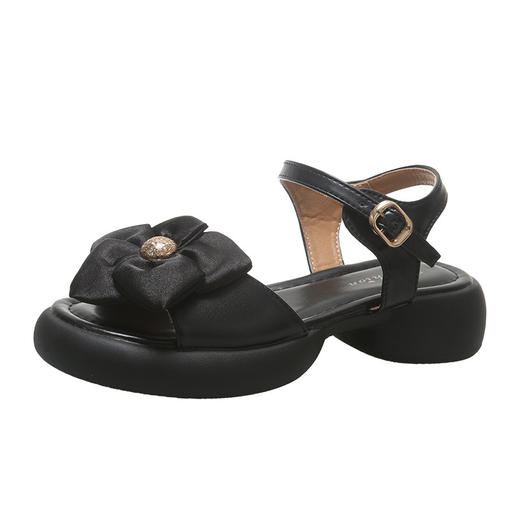 【软皮版新厚底凉鞋】小个子花朵休闲百搭 舒适超美露趾凉鞋女士平底鞋  商品图4