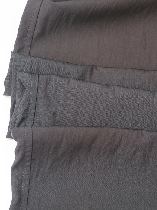 葡萄紫褶皱阔腿裤女 松紧腰垂坠感休闲裤 慵懒风显瘦遮肉拖地裤 商品图7