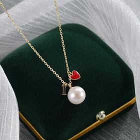 子佩集【深刻的爱】银S925珍珠惜王妃套链【MLTL033】9mm珠红爱心2601