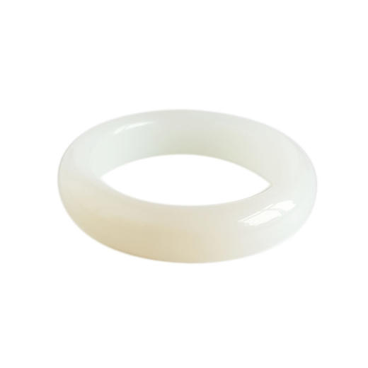 【天然正品】天然新疆且末料细腻油润度佳54.5号糖白和田玉手镯54.5号（皆取最大值）140326NJM12 商品图0