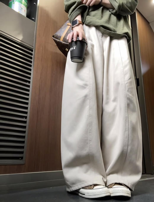 米灰色全棉裤 商品图3