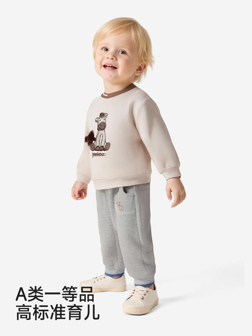 英氏儿童裤子男女童针织长裤中小童新款百搭休闲裤YRKCJ1S008A 商品图4