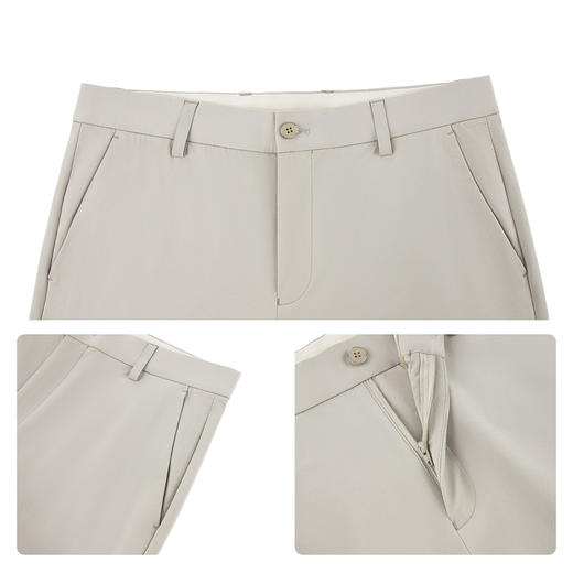 【锦氨】柒牌男士休闲梭织长裤2026夏季新款上班通勤修身长裤 130H70360 商品图3