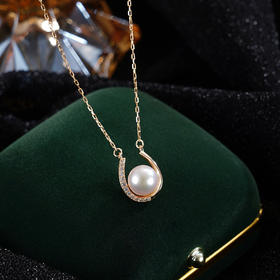 子佩集【珠光马蹄】银S925珍珠惜王妃套链【HJYTL006】8mm珠镀金马蹄半环2601