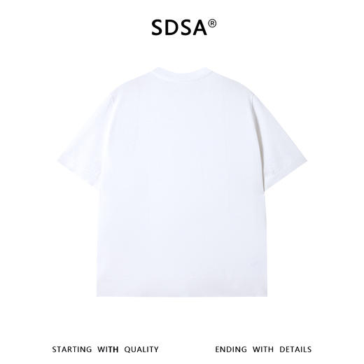 SDSA男装2026新款高贵轻奢老钱风肌理感纯色圆领短袖T恤百搭上衣 商品图4