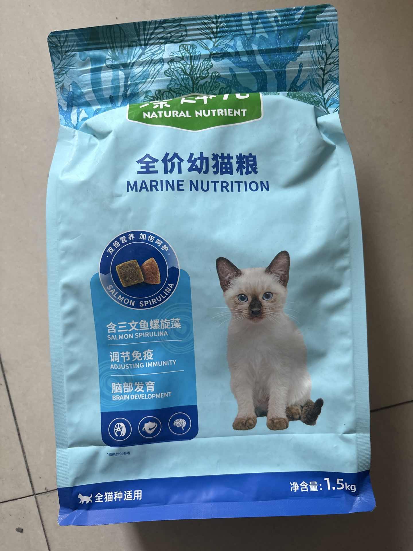 【临期处理26.8.02/6.20到期】''麦富迪藻趣儿幼猫粮1.5kg三文鱼螺旋藻