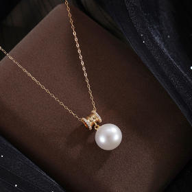 子佩集【小蛮腰】银S925珍珠惜王妃套链【MLTL012】11mm珠镀金吊球2601