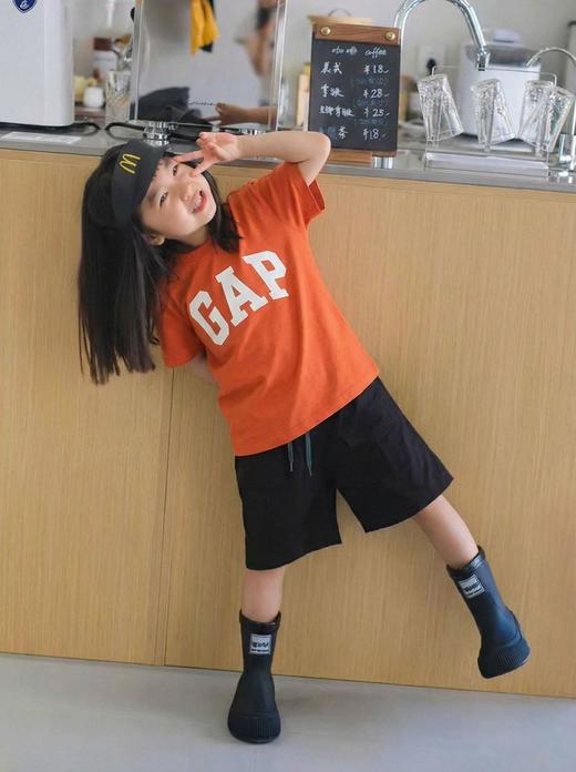 二店y 【一组两件】 G家经典款纯色大logo+条纹刺绣 儿童短袖T恤 商品图5