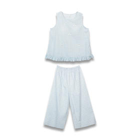 青野漫游带胸垫夏季格子甜美无袖家居服套装-纪念日百货门店同款170094134
