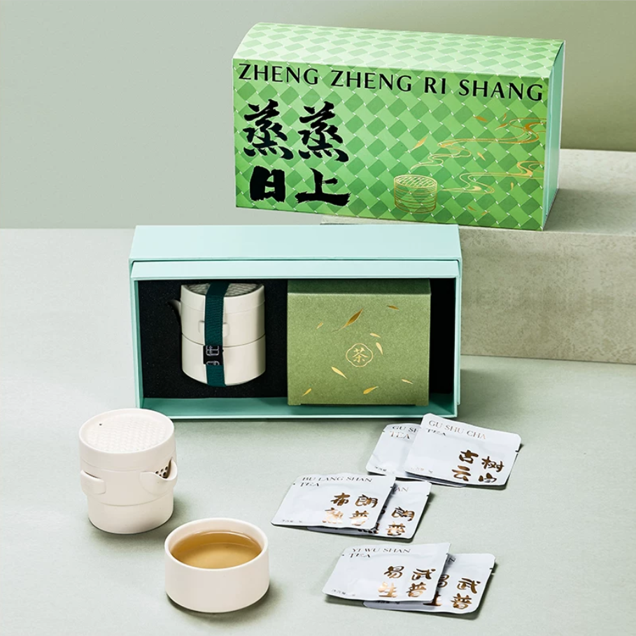 杭州西湖景区蒸蒸日上茶具礼盒套组