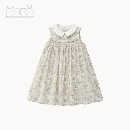 彼得潘领打揽印花无袖连衣裙 商品图3