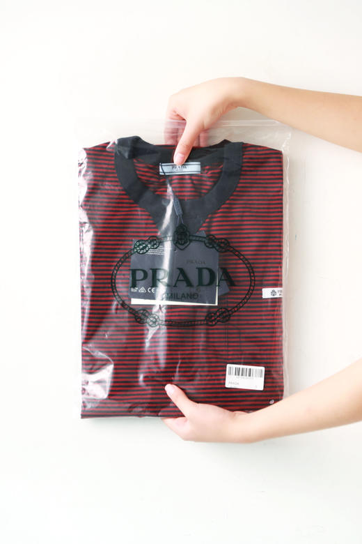 港风条纹tee，胸口小标设计。宽松复古做旧磨破圆领半袖儿C032458 商品图13