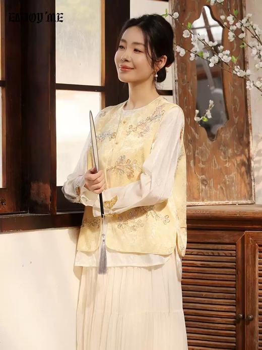 【门店同款】ENJOY春季“画中行”小和春日中式上衣 169543713 商品图3