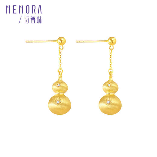 18K金葫芦耳钉精美耳环 女士礼物MEMORA诗普琳KEE02301(线上专供） 商品图6